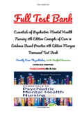 Test Bank for Essentials of Psychiatric Mental Health Nursing 8th Edition Morgan all chapters 1-32