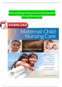 Test Bank For Maternal Child Nursing Care, 7th Edition by Shannon E. Perry, Marilyn J. Hockenberry, Mary Catherine Cashion All Chapters 1-50 Complete Questions & Answers Verified 100% A+ ISBN:9780323776714 Newest Version 2024 Instant Download