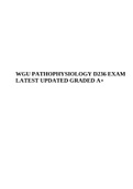 WGU D236 Pathophysiology EXAM LATEST UPDATED GRADED A+.