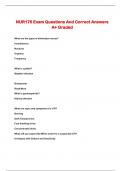 NUR176 Exam Questions And Correct Answers A+ Graded