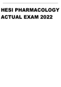 HESI PHARMACOLOGY  ACTUAL EXAM 2022