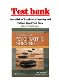 Essentials of Psychiatric Nursing 2nd Edition Boyd Test Bank ISBN: 9781975139810|1-31 Chapter|Complete Guide A+