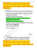 NURS6640 Final Exam Q & As best exam solution best exam solution satisfaction guaranteed success lsatest update 2022/2023 GRADED A+