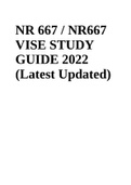 NR 667 / NR667  VISE STUDY  GUIDE 2022  (Latest Updated)