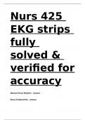 Nurs 425 EKG strips fully solved & verified for accuracy