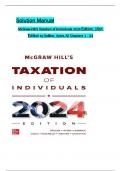 Solution Manual for McGraw-Hill's Taxation of Individuals 2024 Edition, 15th Edition by Brian Spilker, Benjamin Ayers, John Barrick, John Robinson, Troy Lewis, Connie Weaver