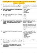 Relativity Review Management Specialist test with Verified Answers Graded A+