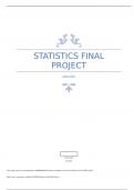 STA 2023 Elementary Statistics 2024 Statistics STA 2023 Final Project.