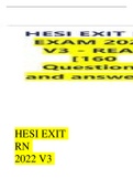 HESI EXIT RN 2022 V3 160 Questions