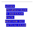 ATI RN PHARMACOLOG Y 2020 EXAM PACKBEST FOR 2022 ACTUAL EXAM