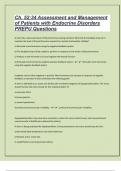 Ch. 52:34 Assessment and Management of Patients with Endocrine Disorders PREPU Questions And Answers