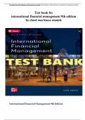 Test Bank for International Financial Management 9th Edition By Cheol Eun, Bruce Resnick  All Chapters fully covered and updated