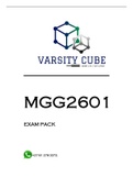 MGG2601 MCQ EXAM PACK 2022