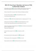 BIO 353 Chen Exam 2 Questions And Answers With Verified Study Solutions