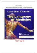 TEST BANK The Language of Medicine (12th Edition) Davi-Ellen Chabner