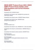 SNHD AEMT Protocol Exam 2024 | SNHD  AEMT Protocol Exam Update Latest  2024 Questions and Correct Answers  Rated A+