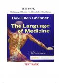 The Language of Medicine 12th Edition by Davi-Ellen Chabner TEST BANK