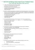 BIO 353 Cell Biology Study Guide Exam 1 Multiple Choice/ True And False Questions And Answers 