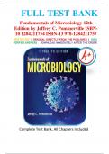 Test Bank for Fundamentals of Microbiology 12th Edition by Jeffrey C. Pommerville|9781284211757| All Chapters 1-27| LATEST