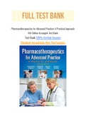 Pharmacotherapeutics for Advanced Practice: A Practical Approach 4th Edition Arcangelo Test Bank