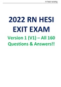 2022 RN HESI EXIT  Version 1 (V1) EXAM