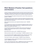 PECT Module 2 Practice Test questions and Answers