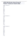 APEX NIH Stroke Scale Group B Patient 1-6(Advent Health 2020)