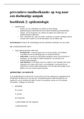 samenvatting preventieve tandheelkunde H2, H8, H11, H12, H13,H14