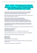 WGU - C700 – Pre-Assessment Secure Network Design LATEST EXAM UPDATE 2022-2023 WORKING SOLUTION