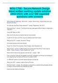 WGU C700 - Secure Network Design latest written working update solution (2022-2023) with over 600 expected questions with answers