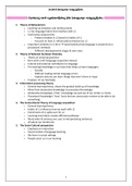 Second language acquisition General Linguistic 278 notes