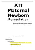 ATI Maternal Newborn Remediation  Maternal Child Health Nursing (Rasmussen University)