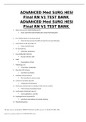 TEST BANK FOR ADVANCED Med SURG HESI Final Exam RN V2 All Verified Q&A