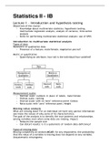 Samenvatting Statistics II For IB International Business