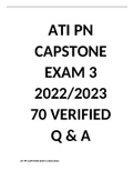 ATI PN CAPSTONE EXAM 3 2022-2023 70 VERIFIED Q & A.