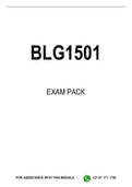 BLG1501 EXAM PACK 2023