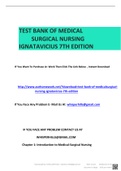 Test Bank of Medical surgical nursing ignatavicius 7th edition. VERIFIED