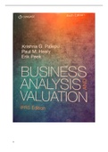 Summary book for Reporting, analysis and Valuation