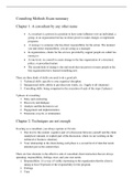 Consulting Methods Final Exam Book Summary - Grade 8.7