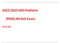 20222023 HESI Pediatric (PEDS) RN Exit Exam V1 and V2- ACTUAL EXAM WITH SCREENSHOTS (100% VEFIRIFED Q and A) DOWNLOAD TO BOOST YOUR GRADE 100%