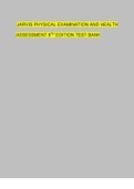 Test Bank Physical Examination and Health Assessment, 8th Edition by Carolyn Jarvis (LATEST UPDATE GRADED A) 20222023