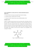 SKA3013 LAB REPORT|ANALYTICAL CHEMISTRY EXPERIMENT 2- EXTRACTION OF CAFFEINE FROM BEVERAGES STUDY GUIDE 2022/2023