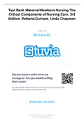 Test bank for Maternal Newborn nursing the critical components of nursing care 3rd edition well elaborated with questions and answers, all chapters complete 