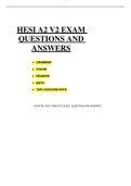 HESI A2 V2 EXAM QUESTIONS AND ANSWERS( UPDATED 2022)