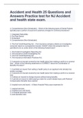 Accident and Health 25 Questions and Answers Practice test for NJ Accident and health state exam.