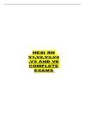 HESI RN V1,V2,V3,V4,V 5 AND V8 COMPLETE EXAMS 