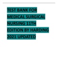 TEST BANK FOR MEDICAL SURGICAL NURSING 11TH EDITION LATEST REVISED UPDATE BY HARDING