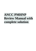 ANCC PMHNP Review Manual with complete solution - Latest 2022