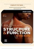 COMPLETE TEST BANK STUDY GUIDE FOR STRUCTURE & FUNCTION OF THE BODY 17TH EDITION BY ERIC L SUN, KEVIN T. PATTON||CHAPTER 1-22|| LATEST EDITION (2024)