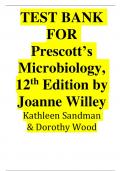 TEST BANK FOR Prescott's Microbiology 12th Edition by Joanne Willey, Kathleen Sandman & Dorothy Wood , ISBN: 9781265123031|Chapter 1-42| Complete Guide A+